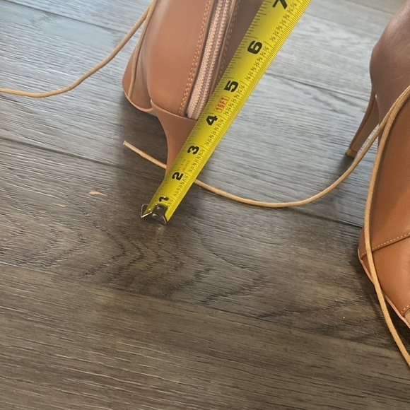 NWT BURJU Moment Nude Open Toe Lace Up Ankle Boots | Size 11 - Picture 8 of 10